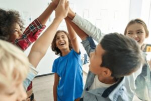 Children achieving goals