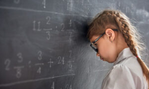 Student struggling with a maths problem